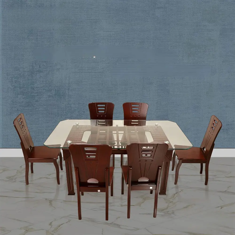 Lotus 6 Seat Dining TableModern & Comfortable Brothers Furniture