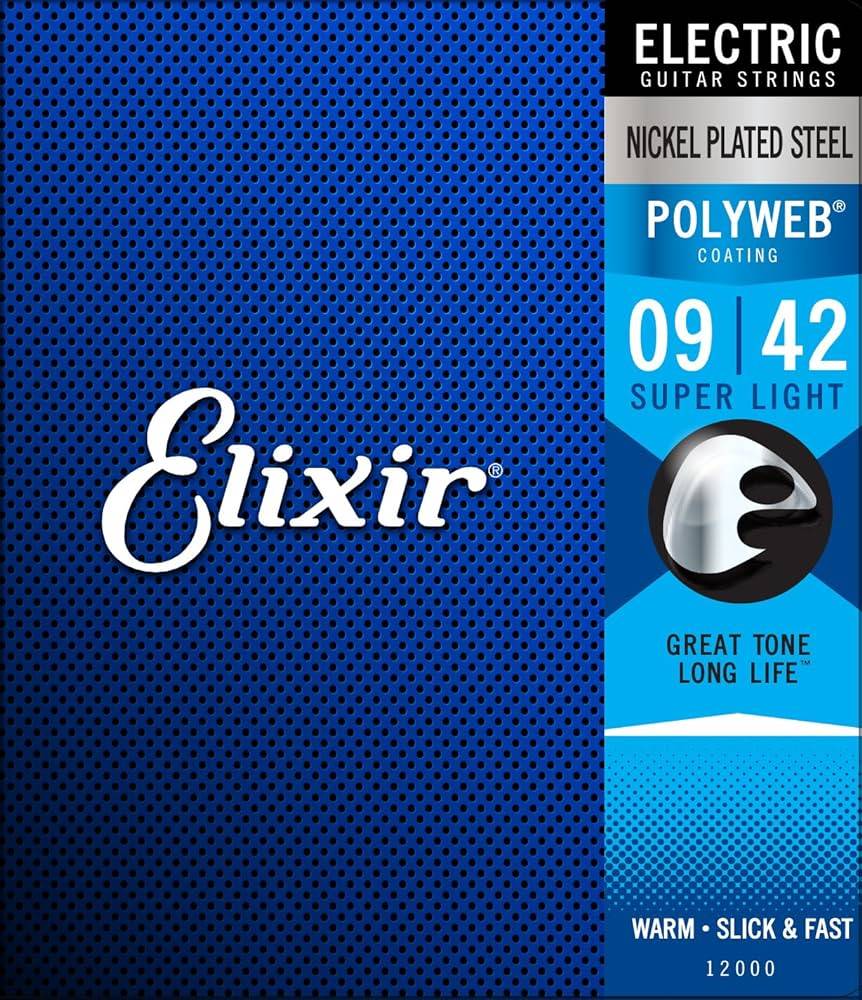 Elixir 12000 Super Light Electric Strings (9-42) (Polyweb)