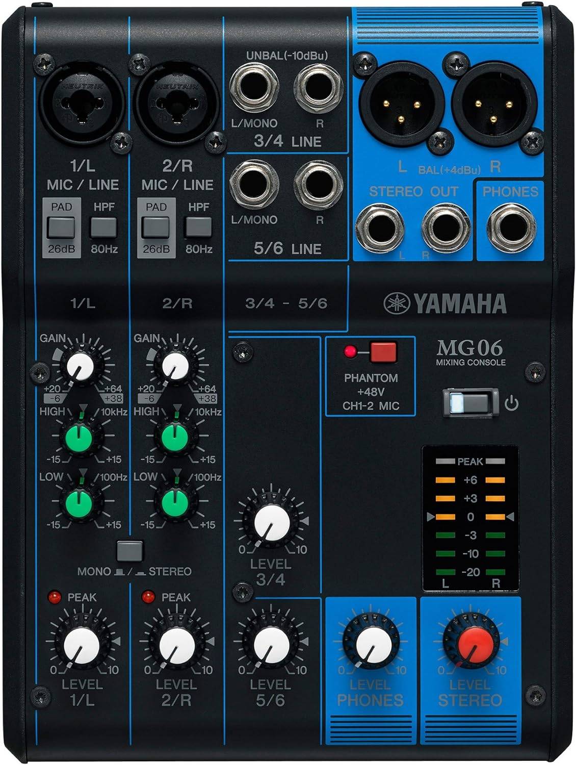 Yamaha MG06 6-Input Compact Stereo Mixer