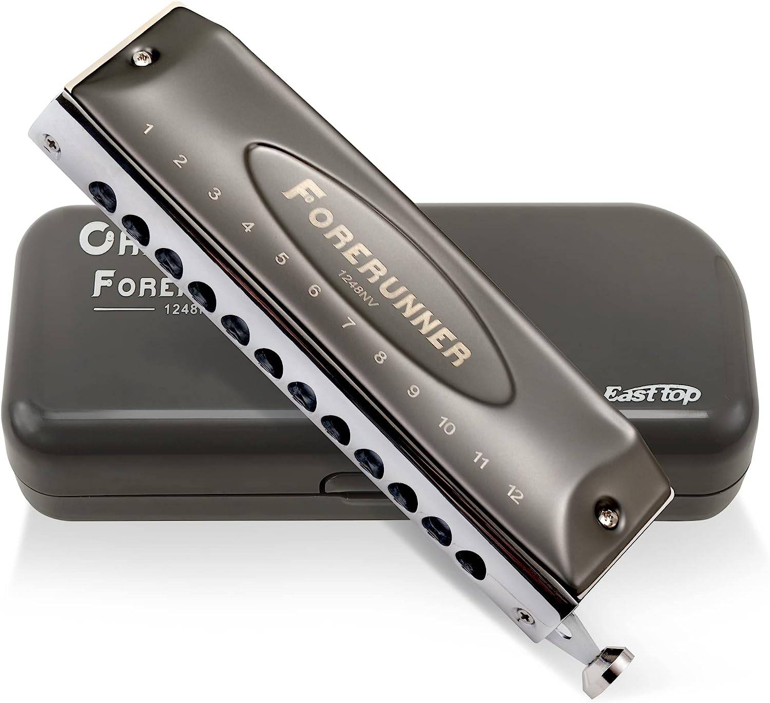 East top Harmonica, Forerunner Chromatic Harmonica C Key 12-Hole