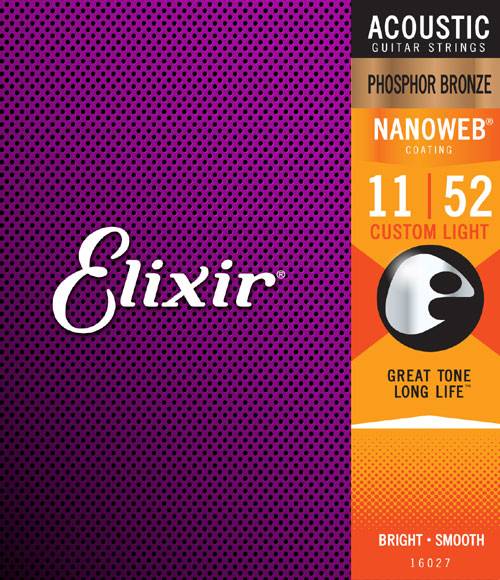 Elixir 16027 Nanoweb Coated Phosphor Bronze Acoustic (11-47)